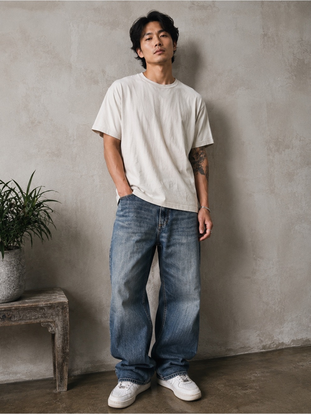 urban pipeline Men's Relaxed Straight Blue Jeans